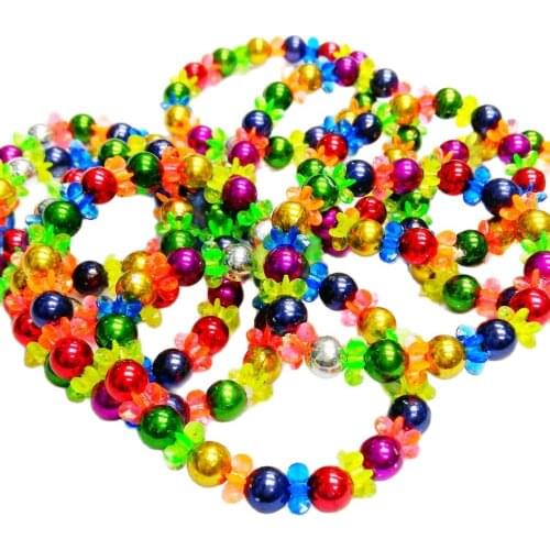 24 Bohemian Hawaii style Bracelet Hair Band for Girl woman Pinata Party Favor Game Gift Charm Bead Pinata Birthday Novelty Prize