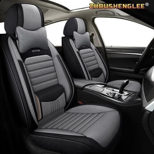 ZHOUSHENGLEE flax car seat covers For peugeot 301 307 sw 508 sw 308 206 4007 2008 5008 2010 3008 2012 accessories seat covers