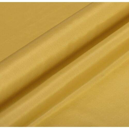 High quality 100% pure 8mm silk habotai fabric earth yellow color 114cm width 45" in stock NO.08