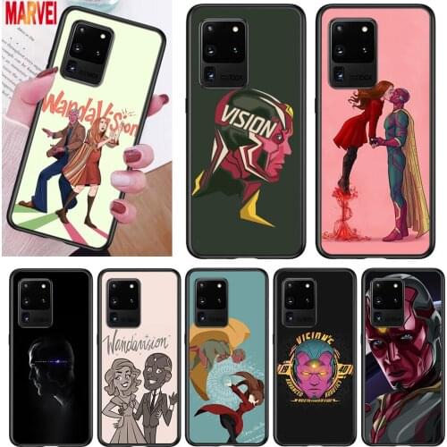 Cool Marvel Vision Art For Samsung Note 20 10 8 9 M02 M31 S M60S M40 M30 M21 M20 M10S F62 M62 M01 Ultra Pro Plus Phone Case