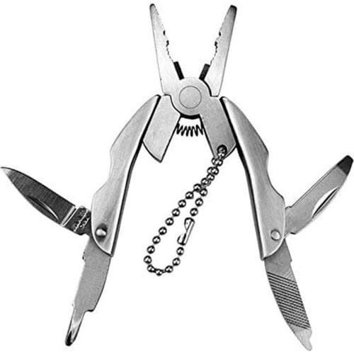 Multi Mini Plier Outdoor Clamp Hiking Portable Pocket Muilti-functional Keychain Plier with EDC Screwdriver