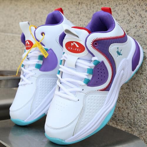 New Unisex Basketball Shoes Men High Top Sports Air Cushion Hombre Athletic Male Boots Women Comfortable Breathable Sneakers