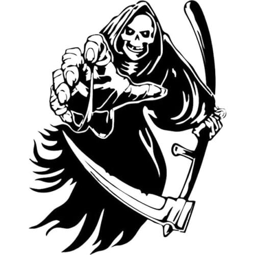 Personality Coolest Skull Car Sticker Horror Graphic Personality Sticker Decoration Supplies Anti-UV Waterproof Sunscreen Decals