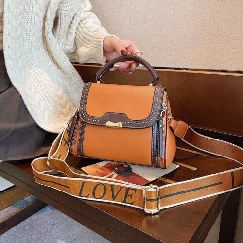 New Designer All-Match Handbags Solid Color Portable Messenger Bag Small Square Bag Shoulder Messenger Womens Bag Handbag