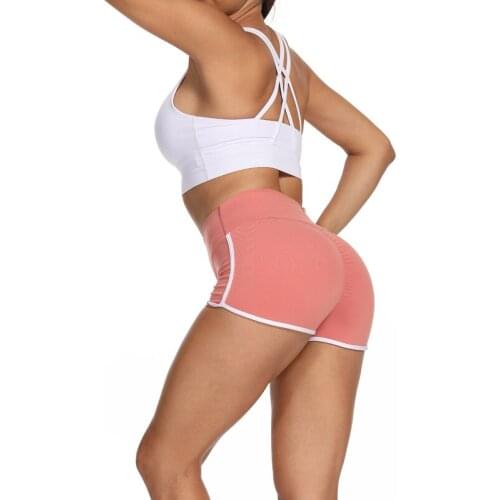 New Summer Sport Shorts Women High Waist Elasticated Seamless Fitness Leggings Push Up Gym Training Gym Tights Solid Short