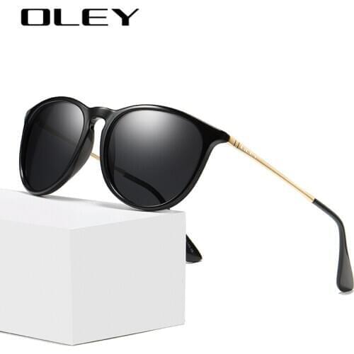 OLEY New Women Glasses Structure Design Temples Sunglasses Brand Polarized Men Stainless steel Material Gafas De Sol