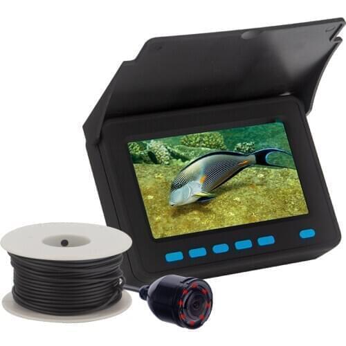 WF25C 20M 30M 1200TVL Fish Finder Underwater Fishing Camera 4.3 Inch Monitor LED Night Vision 120 Degrees Camera Live Broadcast