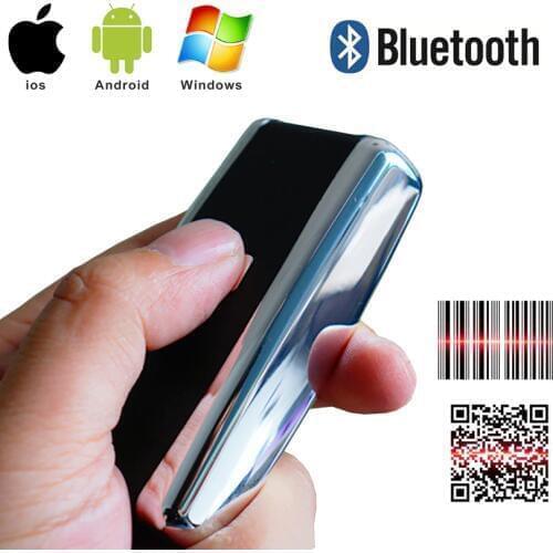 1D 2D Bluetooth Barcode Scanner 1D 2D USB Bluetooth Mini Wireless Barcode Reader Wireless Transfer Distance 100 Meters