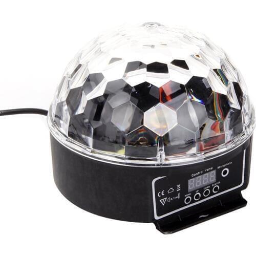 LED RGB Crystal Magic Ball Effect Light DMX Disco Dj Stage Light for KTV Club Pub Bar Wedding Show Voice-activated