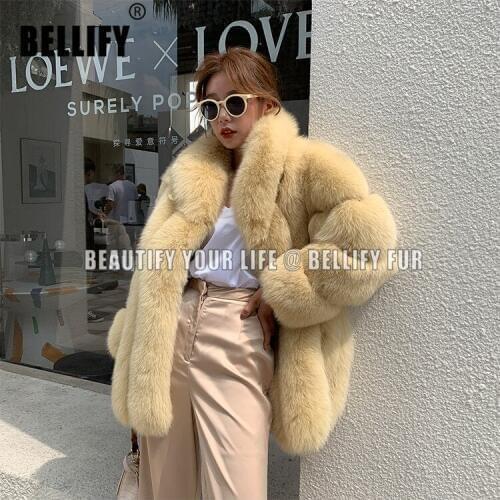 Famous Italy design Fashionable Womens Big collar natural striped Fox fur coats plus size