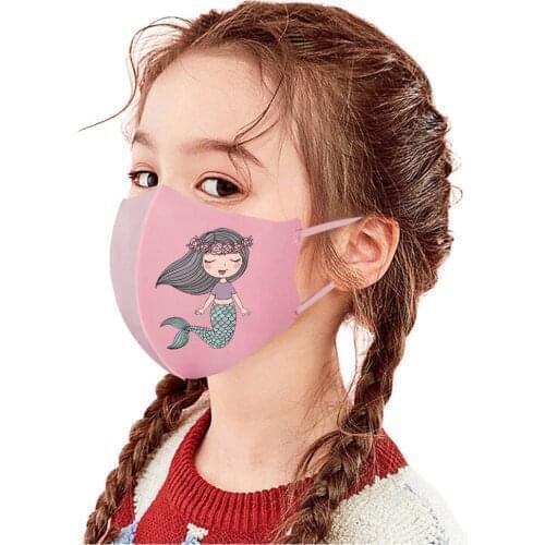 1PC Kids Cartoon Printed Outdoor Breathable Washable Reusable mascarilla infantil mascarilla Monder Scarf Halloween Cosplay MasK