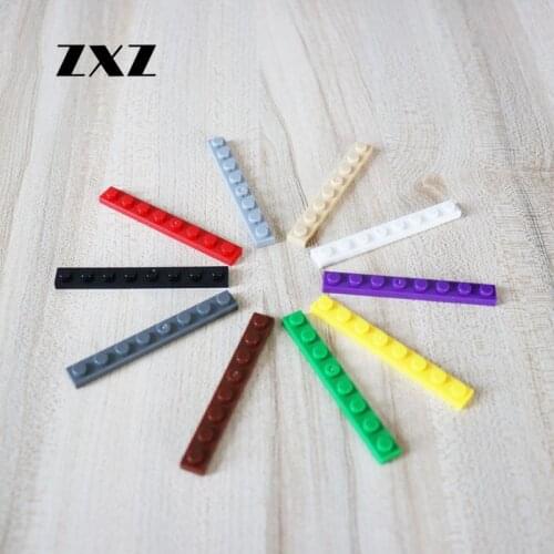 100pcs/lot Model Building kits Blocks Plate 1X8 DIY Creative Brick Toys Educational Bulk Bricks 3460 MOC RC Trucks Accessoreis