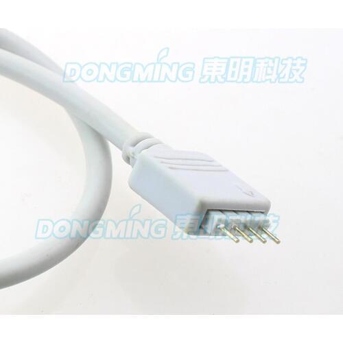 2x 100cm RGB LED Strip Extension Male & Female Wire Cable For 5050 & 3528 led strip connector w/4 plugs