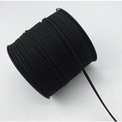 3mm 5yards Flat Faux Suede Braided Cord Korean Velvet Leather Handmade Thread String Rope For DIY Jewelry Making Supplies #06