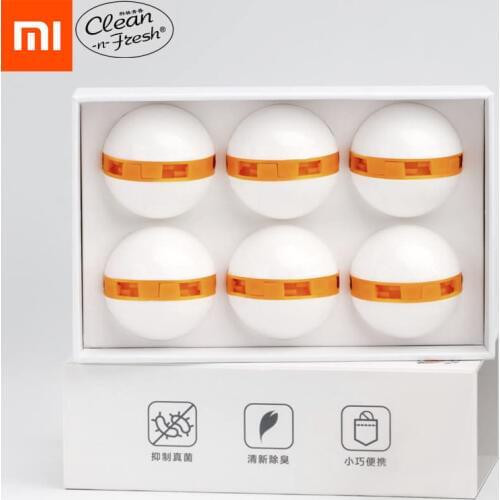 Xiaomi Youpin Safe Clean Fresh Shoes Deodorant Dry Deodorizer Air Purifying Switch Ball Shoes Eliminator for Home Shoes 6pcs