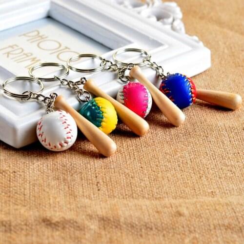 8pcs Assorted Cute Baseball Bat with Baseball Keychains Thank You Party Favors Gifts for Guests Party Souvenirs Gift Ideas