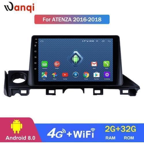 4G Lte All Netcom 9 inch Android 8.0 HD TouchScreen GPS Navigation for 2016-2018 Mazda ATENZA with Bluetooth USB Mirror Link