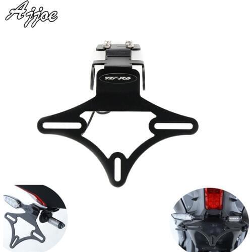 Motorcycle License Plate Holder License Bracket Tail Tidy for Yamaha R6 YZF-R6 2017 2018 2019 Black