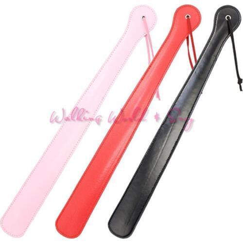 Long Length Pu Leather Sex Paddle Ass Spanking Hand Paddles Passion Flogger For Couple Fetish Adult Game Sex Whip Erotic Toys