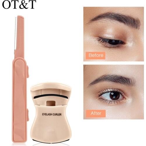 Makeup Tools Portable Eyelash Curler+Eyebrow Shaver Set Beauty Tools