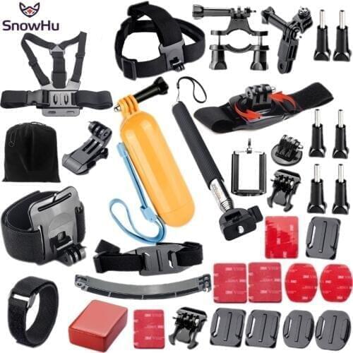 SnowHu Action camera kit for Gopro Hero 9 8 7 6 5 4 for sjcam for YI 4k for Eken h9 sport camera Accessory GS21