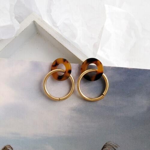 Beautiful Leopard Print Circle Earings Fashion Jewelry Vintage Round Women Earrings