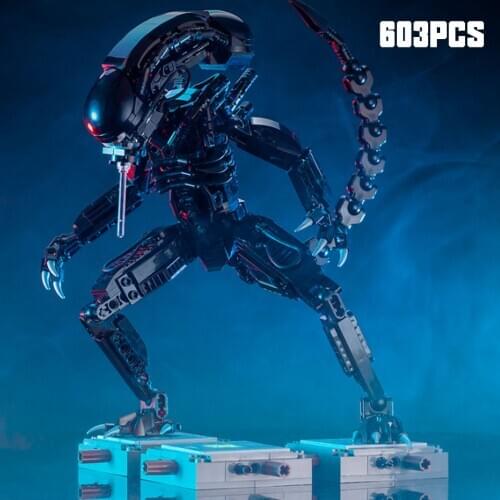 MOC-27578 Movie Series Aliens Vs Predator Mech Model Building Blocks Bricks Compatible star MOC wars Toys Children Gift