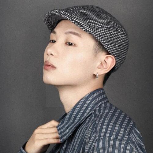 Cap Fashion,Comfortable Newsboy Baker Boy Tweed Flat Herringbone Mens Cap Gatsb Grey Hat Dropshipping Luxury Black Designer Y5B6