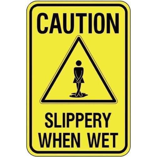 13cm x 9.2cm for Wet Floor Sign Fine Decal DIY Occlusion Scratch Car Accessories Funny Car Stickers Laptop