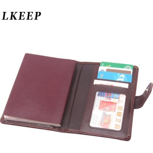 PU Leather Passport Cover Men Women Ticket Holder Travel Wallet Credit Card Holder Cover Driver License Wallet Document
