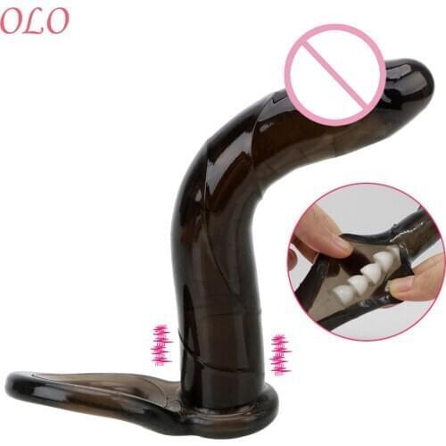 OLO Strapon Dildo Vibrator Sex Toys For Men Women Anal Plug Adult Products Anal Butt Plug G Spot Vibrator Double Penetration