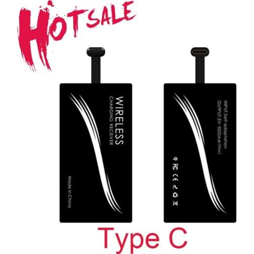 Wireless Charging Receiver Portable Micro USB Type C Adapter Universal Fast Wireless Charger For Samsung Huawei Xiaomi