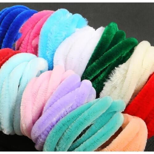 6mm 8mm 10mm Chenille Stems Pipe Cleaners Kids Plush Educational Toy Colorful Pipe Cleaner Toys Handmade DIY Craft Supplies