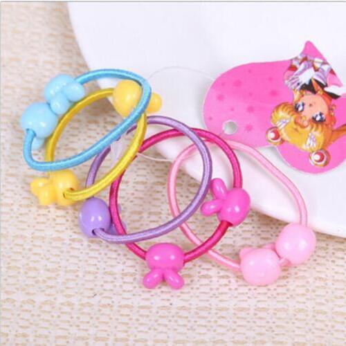 50 Pcs/lot Women Lady Children Mini Rubber Band Hair Rope Ponytail Holder Cartoon Shape Animal Elastic Hair Bands