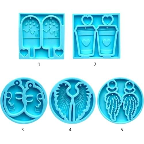 Earrings Epoxy Resin Mold Ear Studs Necklace Silicone Mould DIY Crafts Jewelry Pendants Casting Tools