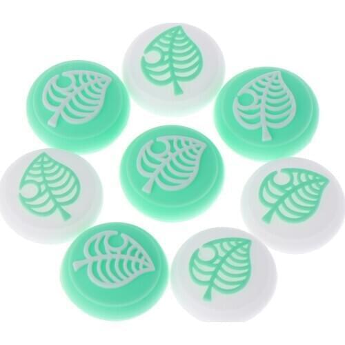 4pcs/set Fashion Design Animal Crossings Thumb Grips Leaf Silicone Case For Nitend Switch Lite