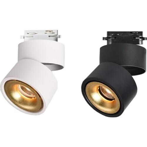 Foldable track light 7W 12W 15W ceiling COB track light AC85-265V spotlight household clothing store lighting