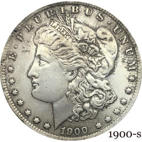 United States Of America 1900 S Morgan One Dollar US Coin Liberty Cupronickel Silver Plated In God We Trust Copy Coin