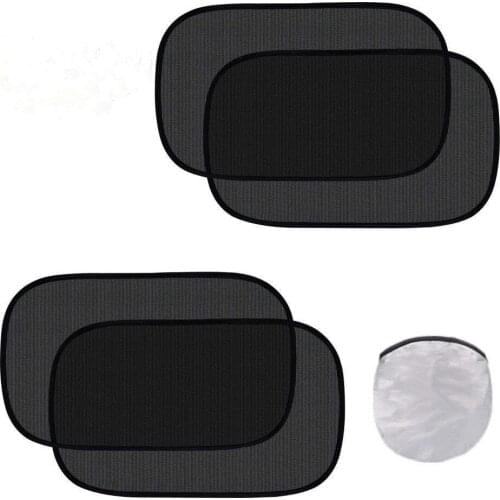 Car Window Shade - Cling Sunshade for Car Windows - (4 Pack) Side Window Sunshades Blocks Glare and UV Rays Sun Protector
