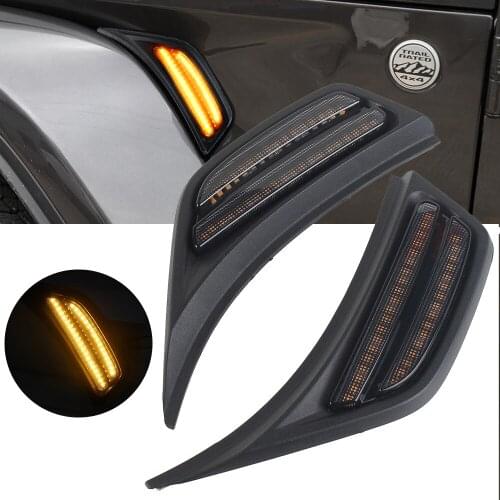 LED Front Fender Side Marker Light Turn Signal Lamp For Jeep Wrangler JL 18-19