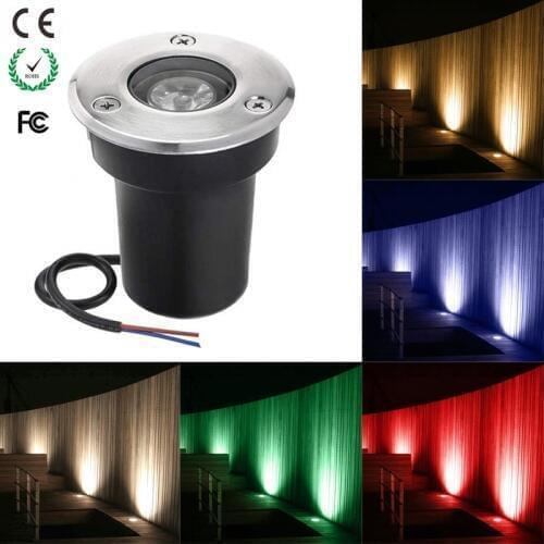 LED Underground Light 1W Floor Light IP67 Outdoor Ground Spot Landscape Garden Square Path Buried Yard 85-265V DC12V 24V