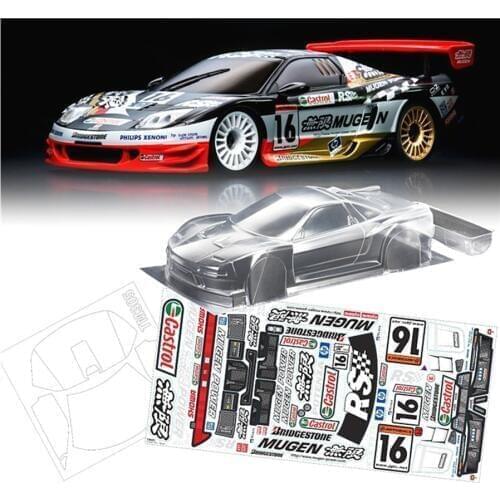 Team C NSX Rc Drift Toys Model Car 225MM Clear Body Shell With Colorful Sticker For Remote Control Flat Running Electric Cars