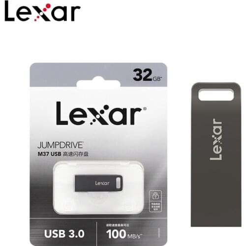 USB 3.0 Lexar M37 USB Flash Drive 32GB 64GB Read Speed Up To 100mb/s 128GB Metal Memory Stick Mini U Disk Pendrive