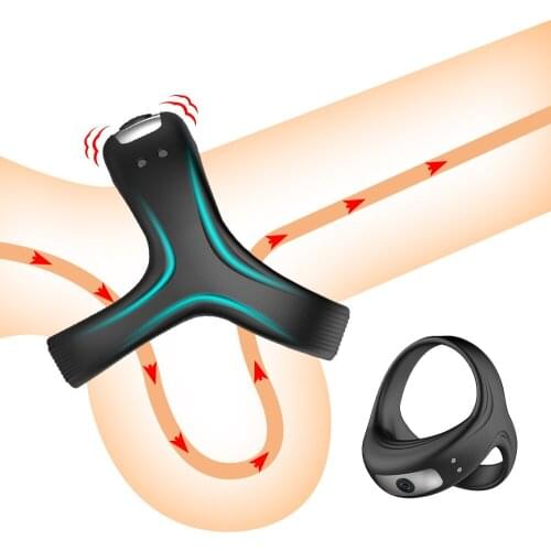 Vibrating Cock Ring Silicone Penis Ring Pleasure Enhancing Couple Vibrator Penis Ring Male Sex Toys For Men And Couples Play