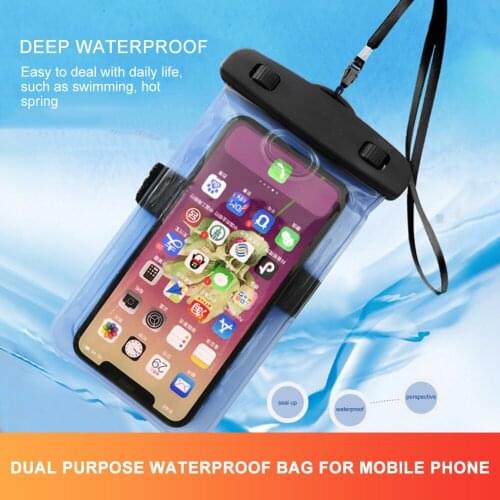 Full View Waterproof Phone Bag transparent dry Case Touch Screen Beach Sports Mobile Protector Swimming Pouch Phone Mobile Cover