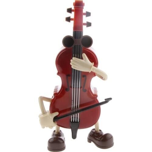 High Quality Cute Guy Swing Windup Cello Music Box Musical Toy Table Ornament Kids Christmas Birthday Gift Home Decoration