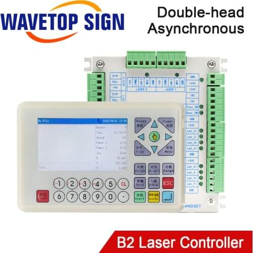 WaveTopSign WT-B2 Co2 Laser Controller System for Double-head Asynchronous Laser Engraving Cutting Machine