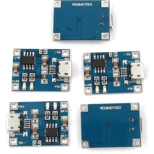 Micro-USB 1A Li-Ion 18650 Lithium Battery Charger Charging TP4056 Module Board