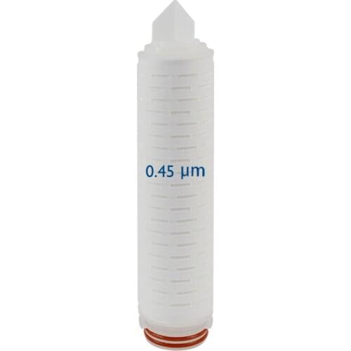 10" Parker Pleated Filter Cartridge 0.45 Micron, 226 O'Ring Design&Bayonet, Polypropylene micro fiber media