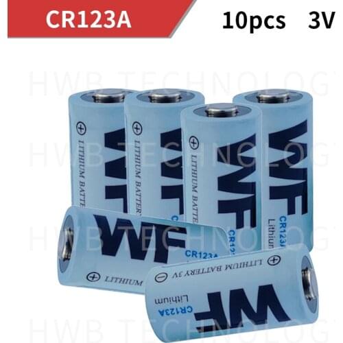 10pcs 3V CR123A CR 123A Lithium battery cell 1300mah CR123 CR17335 CR17345 16340 LiMnO2 dry primary battery for camera
